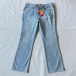 Y2k Lee One True Fit Lower Rise Light Wash Flare Jeans Jr Women’s Size 13/14